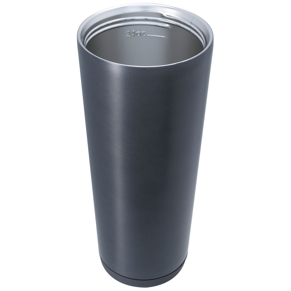 Koozie Group Matte Metallic Black Astrid Recycled Vacuum Tumbler - 24 oz.