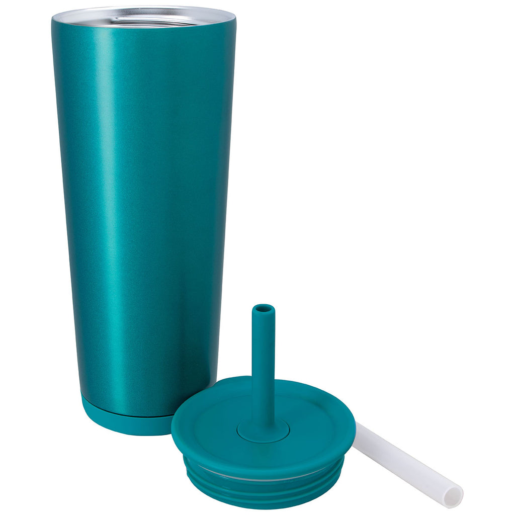 Koozie Group Matte Metallic Teal Astrid Recycled Vacuum Tumbler - 24 oz.