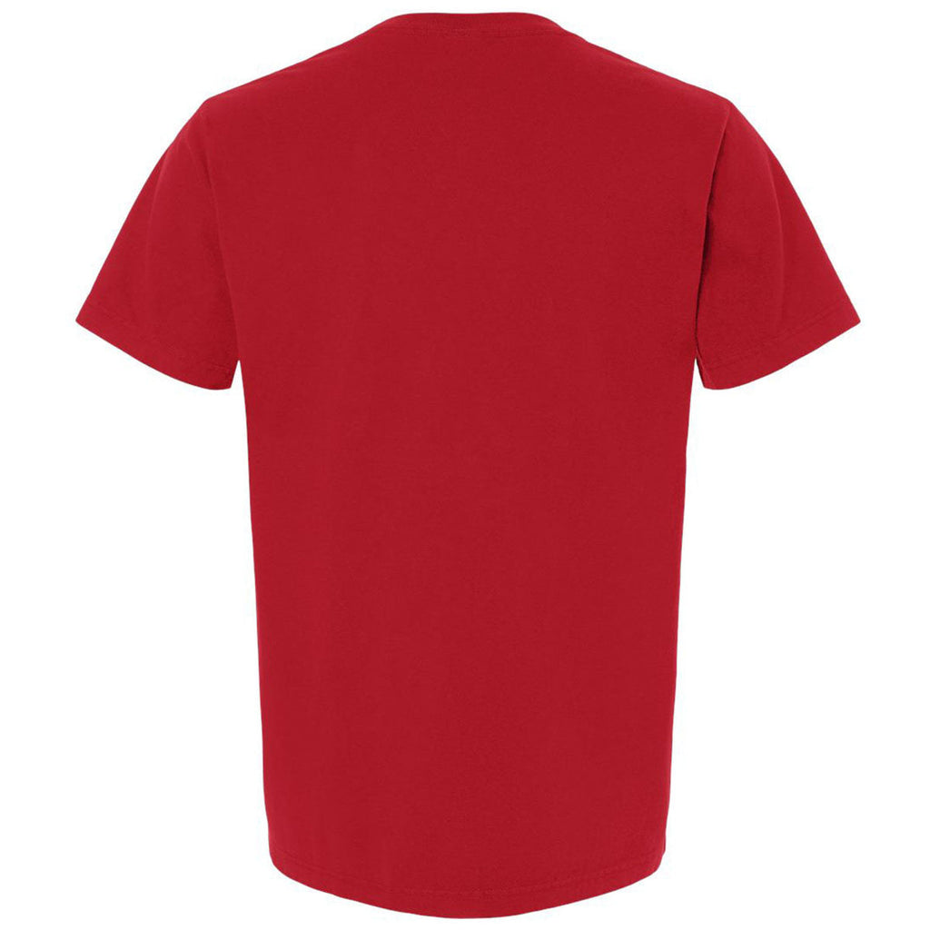 Bella + Canvas Unisex Pop Red Heavyweight Garment-Dyed Tee