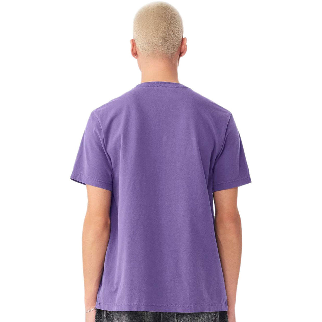 Bella + Canvas Unisex Washed Purple Heavyweight Garment-Dyed Tee
