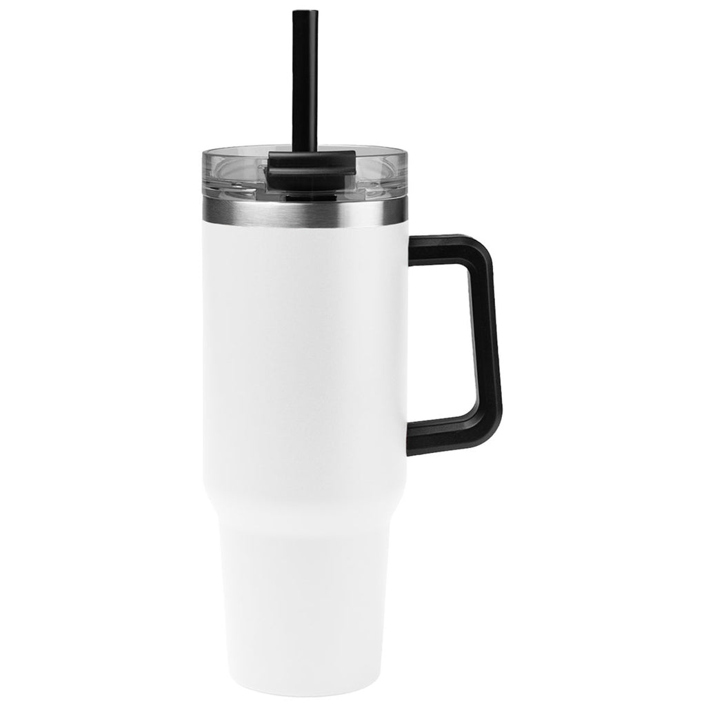 Hit White 40 Oz. Intrepid Stainless Steel Tumbler