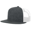 Richardson Heather Charcoal/White Acrylic-Wool Blend Flatbill Trucker