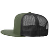 Richardson Loden/Black Acrylic-Wool Blend Flatbill Trucker