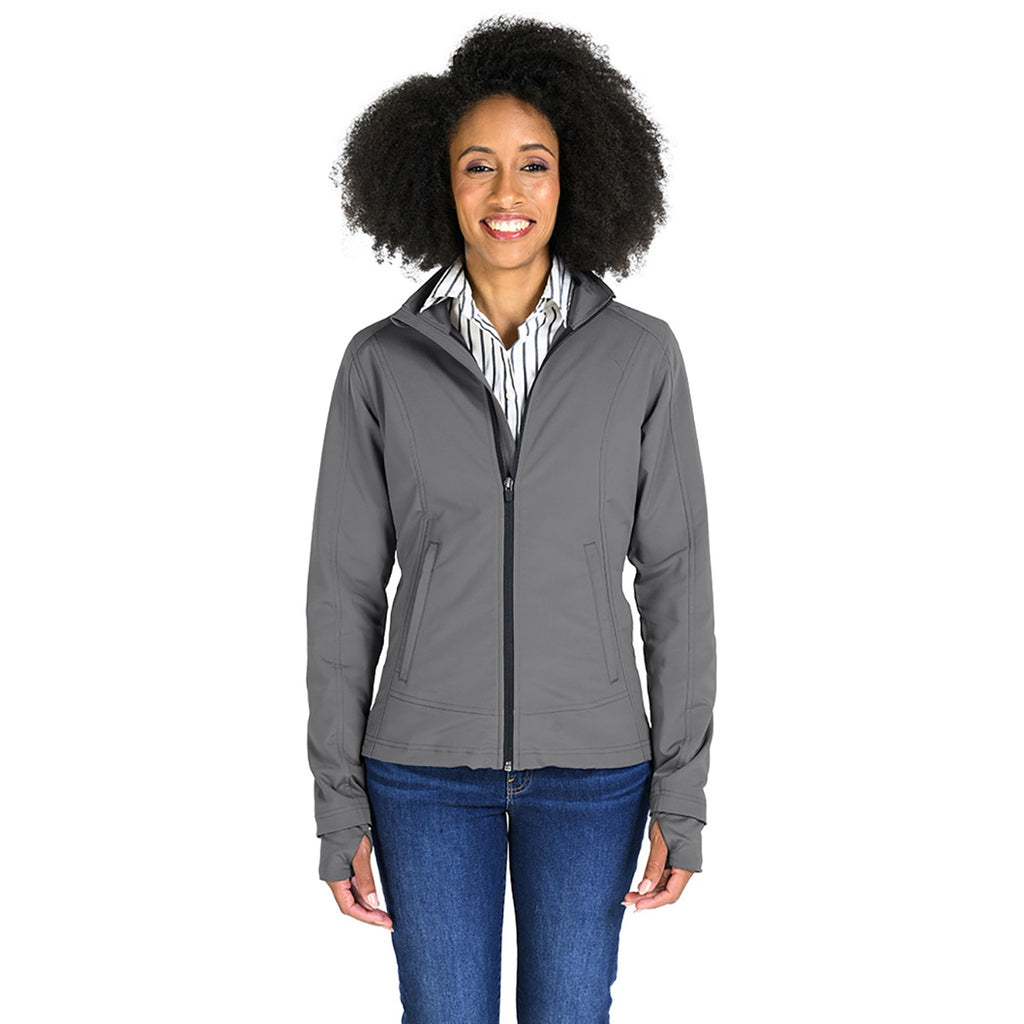 Charles River Women's Steel Grey Axis Soft Shell Jacket