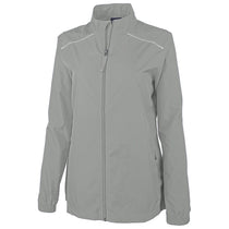 Charles River Women's Ice Grey Skyline Pack-N-Go Full Zip Reflective Jacket