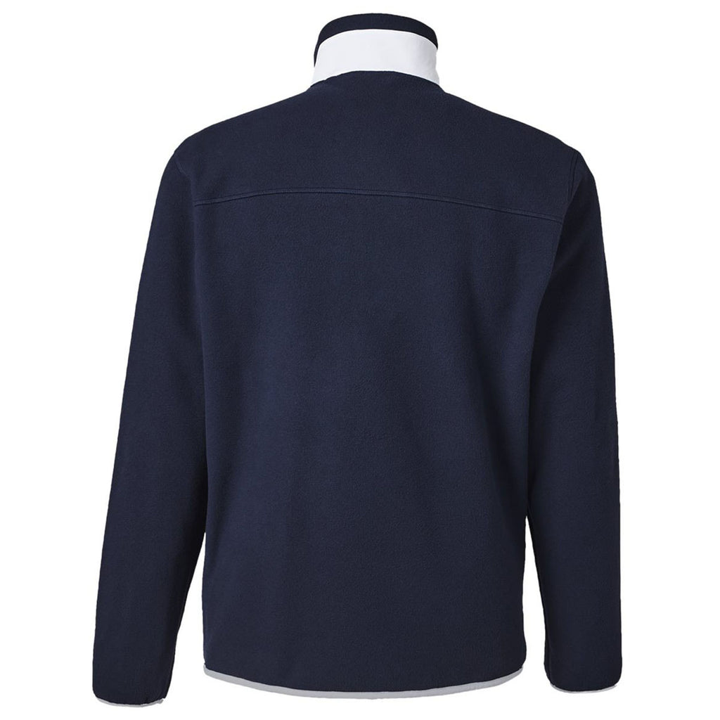 Puma Golf Men's Deep Navy/White Glow Fleece Quarter Zip Pullover