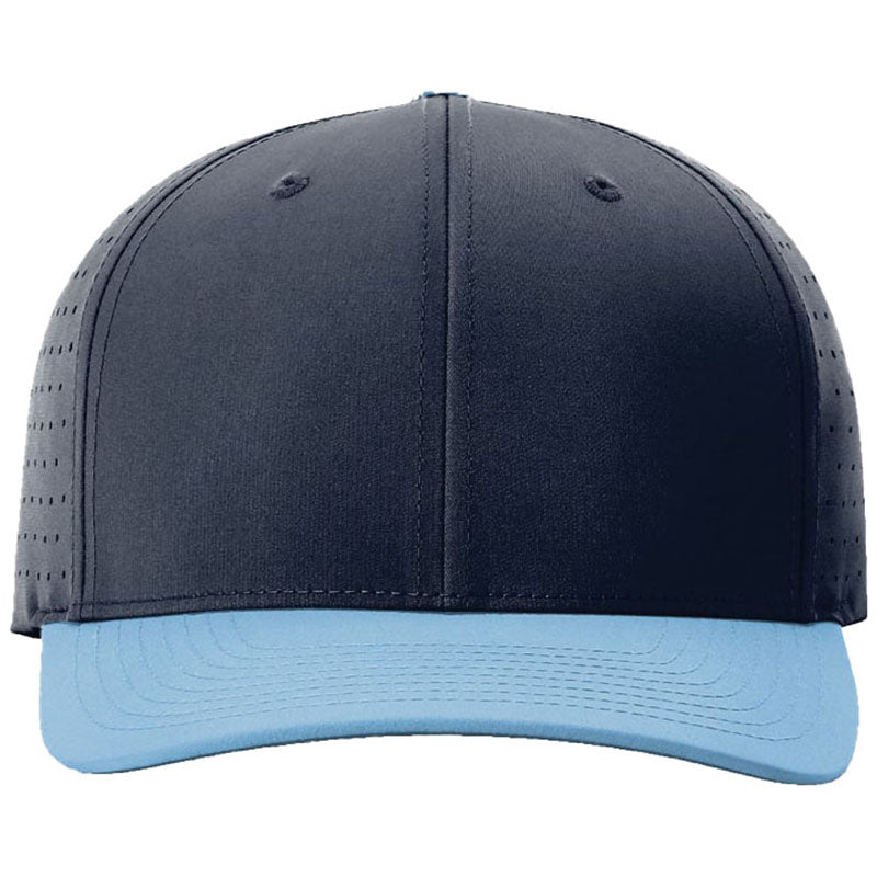 Richardson Navy/Navy/Columbia Blue Laser Perf R-Flex Snapback