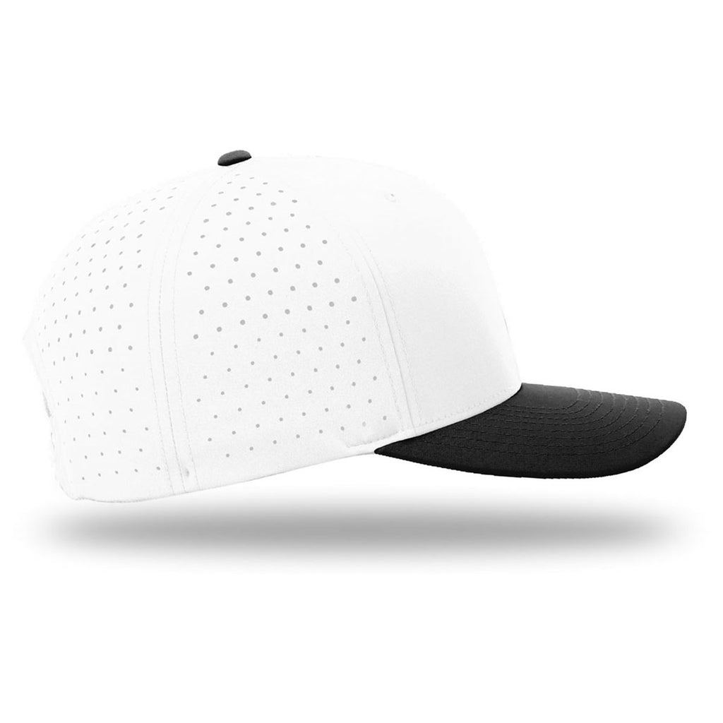 Richardson White/White/Black Laser Perf R-Flex Snapback