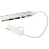 Leed's Silver Recycled Aluminum 4-Port USB-A and C Hub