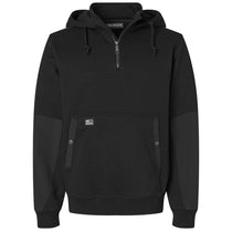 Dri Duck Men's Black Mission Quarter-Zip Hooded Pullover