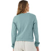 Bella + Canvas Women's Heather Blue Lagoon Sponge Fleece Classic Crewneck Sweatshirt