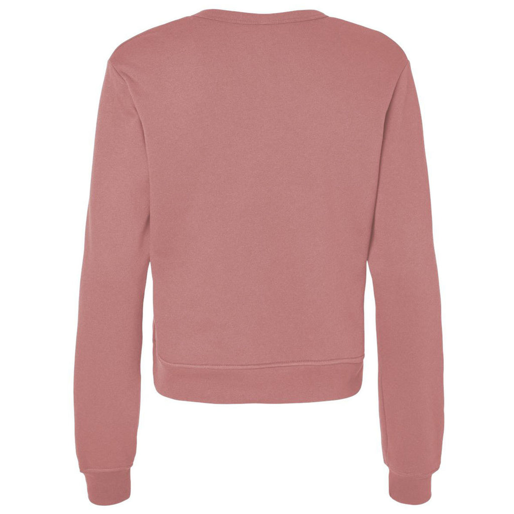 Bella + Canvas Women's Mauve Sponge Fleece Classic Crewneck Sweatshirt