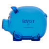 Illini Translucent Blue Mr. Piggy Bank