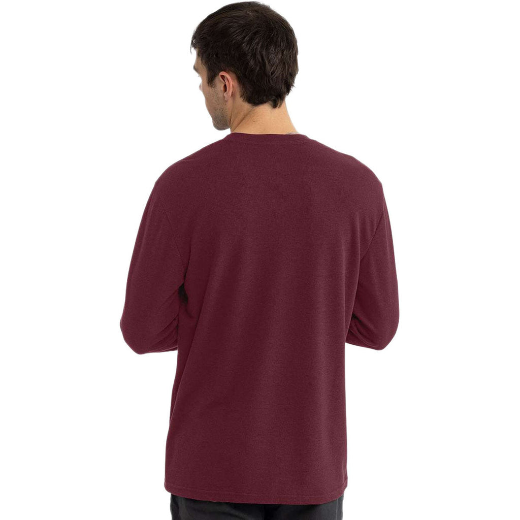 Next Level Unisex Maroon Ideal Thermal Long Sleeve T-Shirt