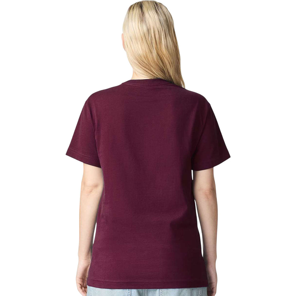 American Apparel Unisex Burgundy Super Heavyweight Tee