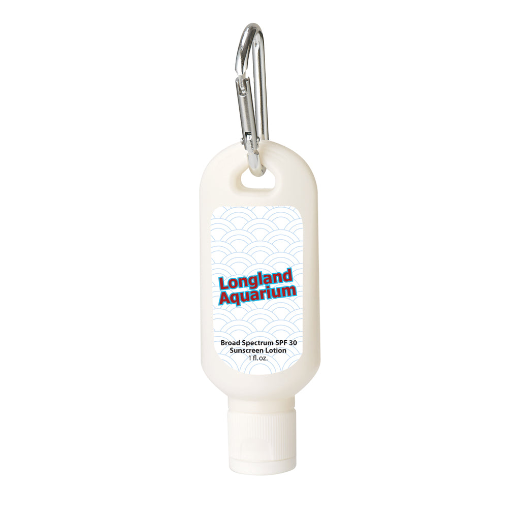 HIT White 1oz. SPF 30 Sunscreen with Carabiner