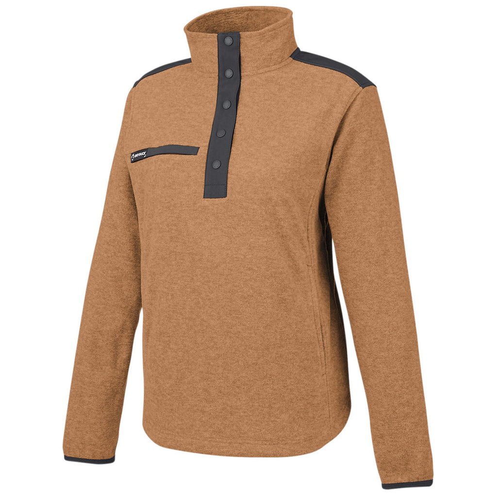 Dri Duck Women's Saddle/Charcoal Sierra Melange Heather Fleece