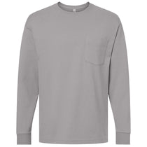 American Apparel Unisex Gravel Super Heavyweight Long Sleeve Pocket Tee