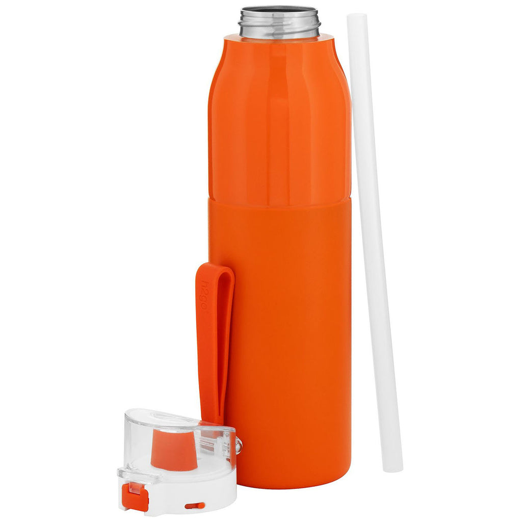 H2Go Matte Orange Vigor 25oz Stainless Steel Bottle