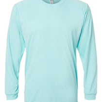 Paragon Aqua Blue Unisex Long Islander Performance Long Sleeve T-Shirt