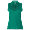 Adidas Women's Pure Teal Ottoman Sleeveless Polo