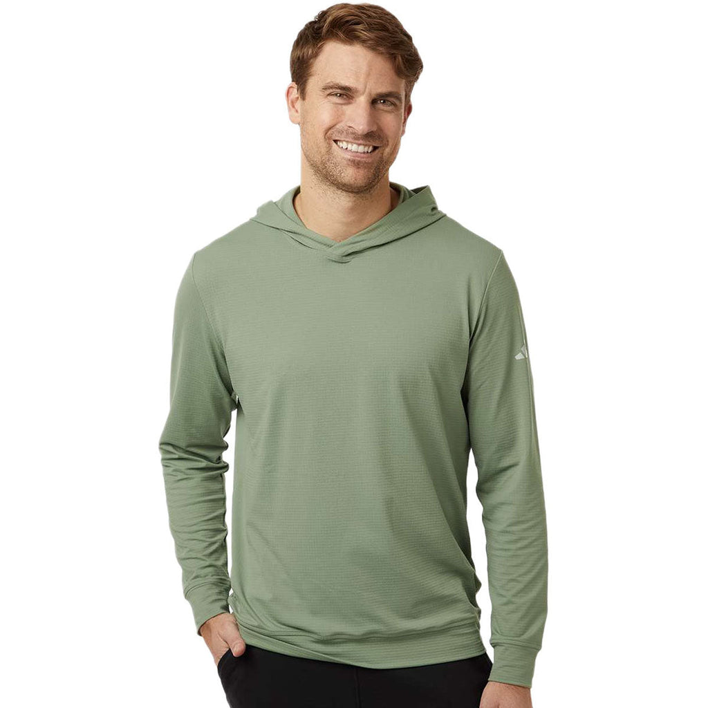 Adidas Men's Silver Green Ultimate365 Elevated Hoodie