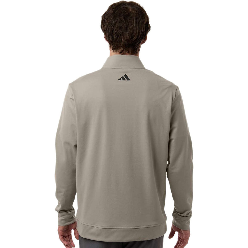 Adidas Men's Putty Beige Ultimate365 Classic Quarter-Zip Pullover