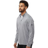 Adidas Men's Grey Three Melange Lightweight Quarter-Zip Pullover