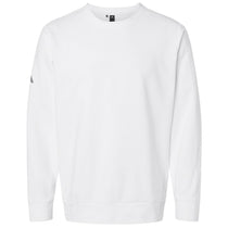 Adidas Men's White Fleece Crewneck Sweatshirt