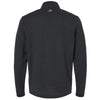 Adidas Men's Black Melange 3-Stripes Quarter-Zip Sweater