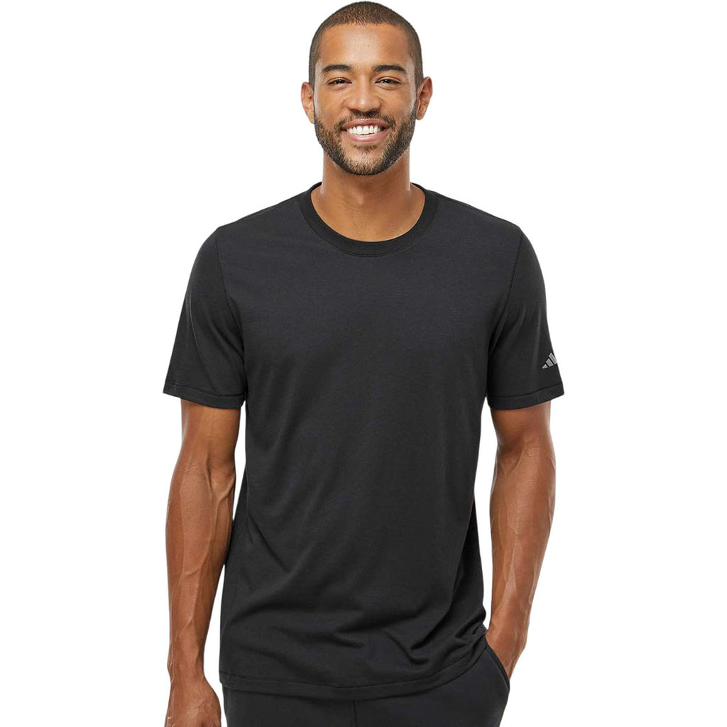 Adidas Men's Black Blended T-Shirt