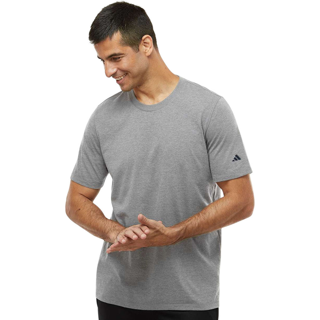 Adidas Men's Medium Grey Heather Blended T-Shirt