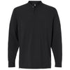 Adidas Men's Black Henley Long Sleeve Tee