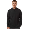 Adidas Men's Black Henley Long Sleeve Tee