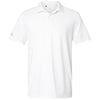 Adidas Men's White Textured Stripe Polo