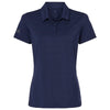 Adidas Women's Dark Blue Textured Stripe Polo