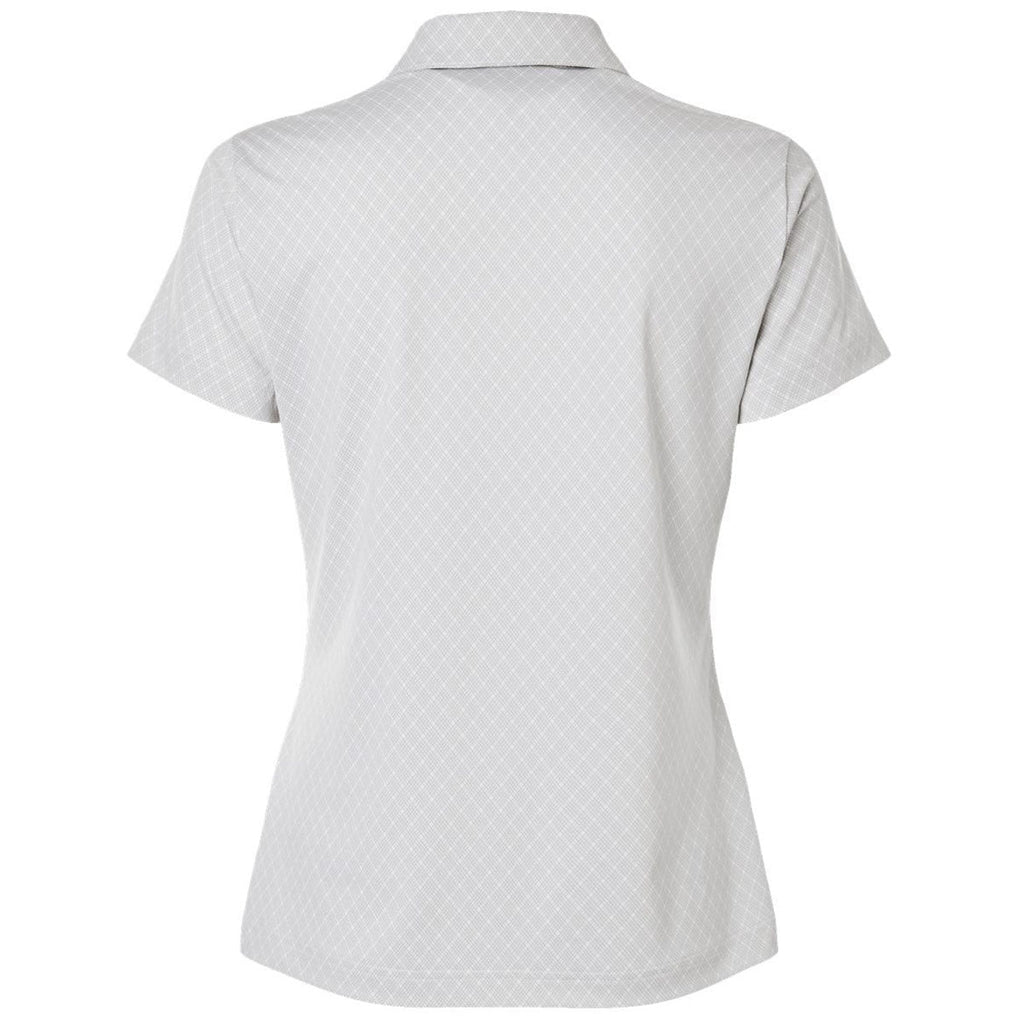 Adidas Women's White 4-Way Stretch Printed Polo