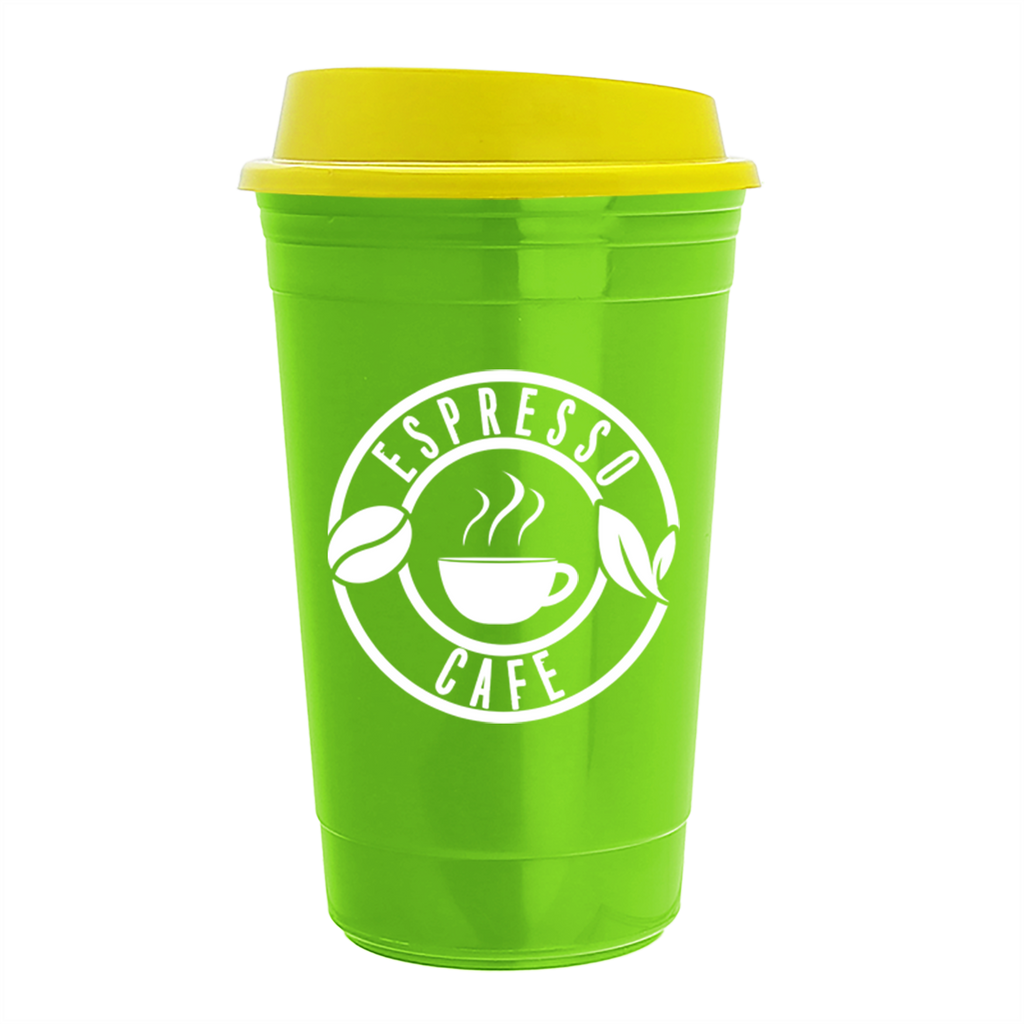 Garyline Lime Green Traveler Insulated Cup - 16 oz.