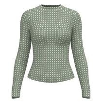 A. PUTNAM Women's Chive Rattan Luxe Opaque Long Sleeve Top