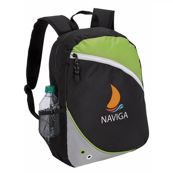 48-Hour Atchison Apple Green Smooth Zippered Backpack
