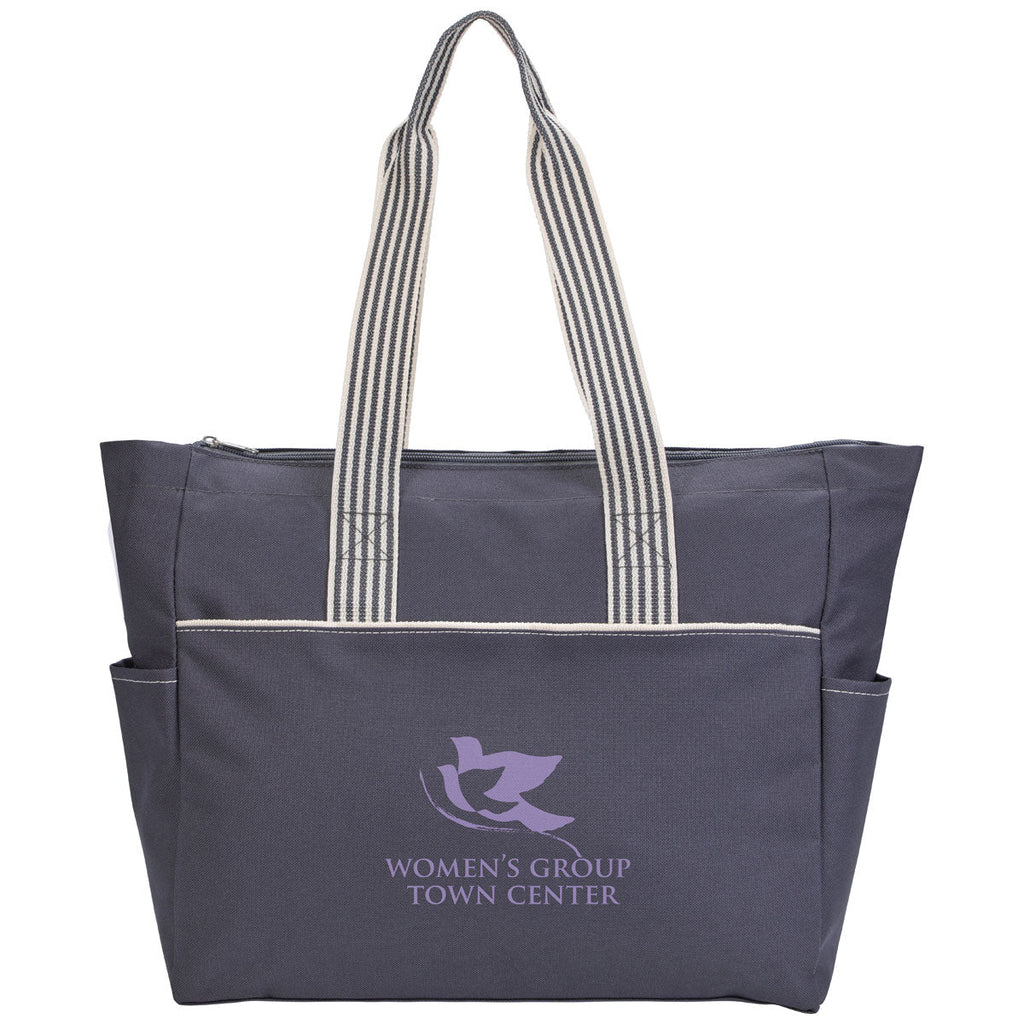48-Hour Atchison Grey Stripe Diaper Tote-Pack