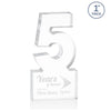 St. Regis Clear Astoria Award Number 5 - Laser Engraved