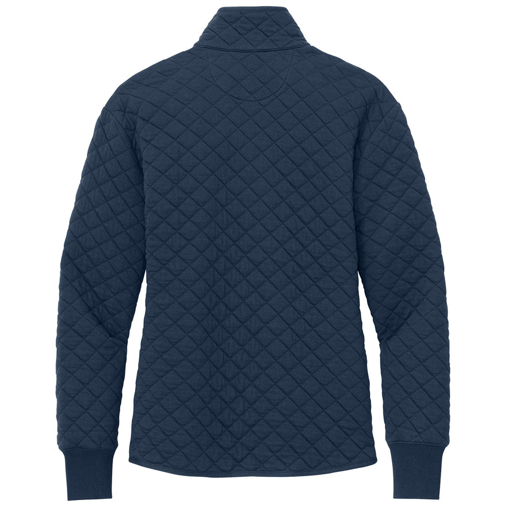Brooks Brothers Women's Navy Blazer Diamond Quilt Full-Zip