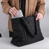 Beacon Black Quilted Puffer Nylon Tote