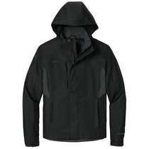 Eddie Bauer Men's Black/Steel Grey Rain Jacket
