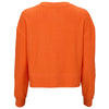 Boxercraft Women's Orange Ribbed Knit Cropped Boxy Crew