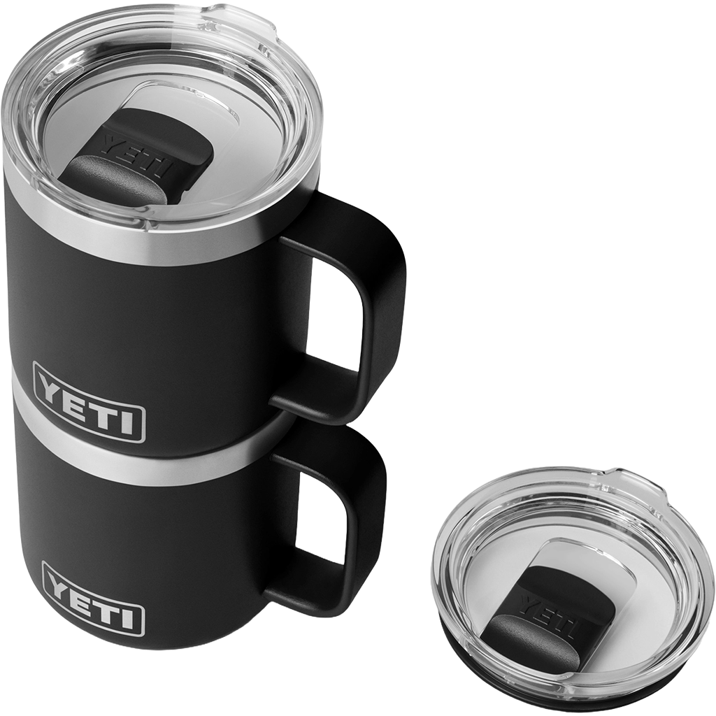 YETI Black Rambler 10 oz Stackable Mug with Durasip Ceramic Lining
