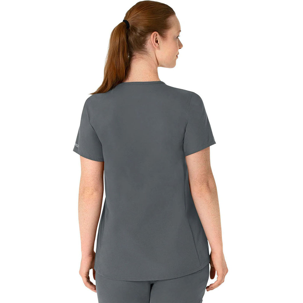 Carhartt Women's Pewter Four-Pocket Henley Maternity Top