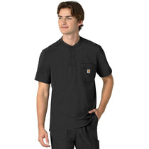 Carhartt Men's Black Three-Pocket Henley Top