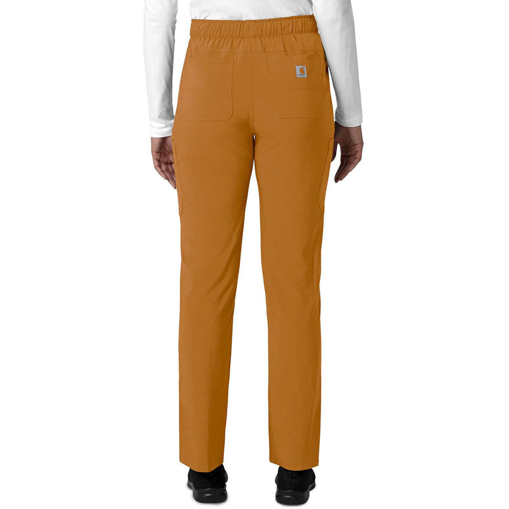 Carhartt Women's Fox Brown Seven-Pocket Straight Leg Scrub Pant